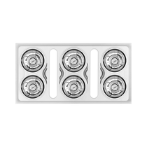 Oulin 6-light integrated ceiling light warm bath lamp bathroom heating bathroom lighting ventilation integrated explosion-proof warm lamp