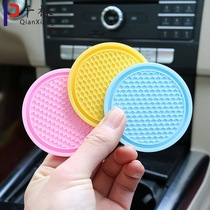 Car creative diamond-encrusted mat car interior anti-slip mat cute car decoration car supplies