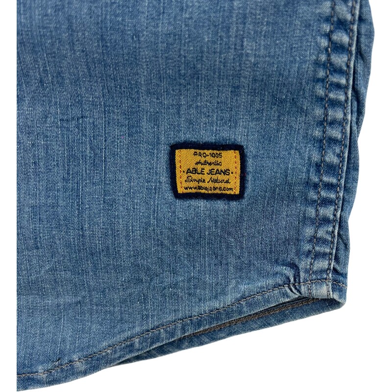 Джинсовая рубашка vintage古着美式复古阿美咔叽水洗做旧长袖日系牛仔衬衫男女n2