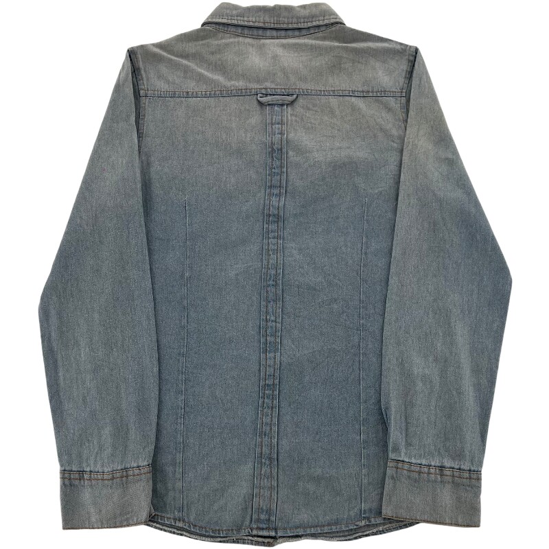 Джинсовая рубашка vintage古着美式复古阿美咔叽水洗做旧长袖日系牛仔衬衫男女n2