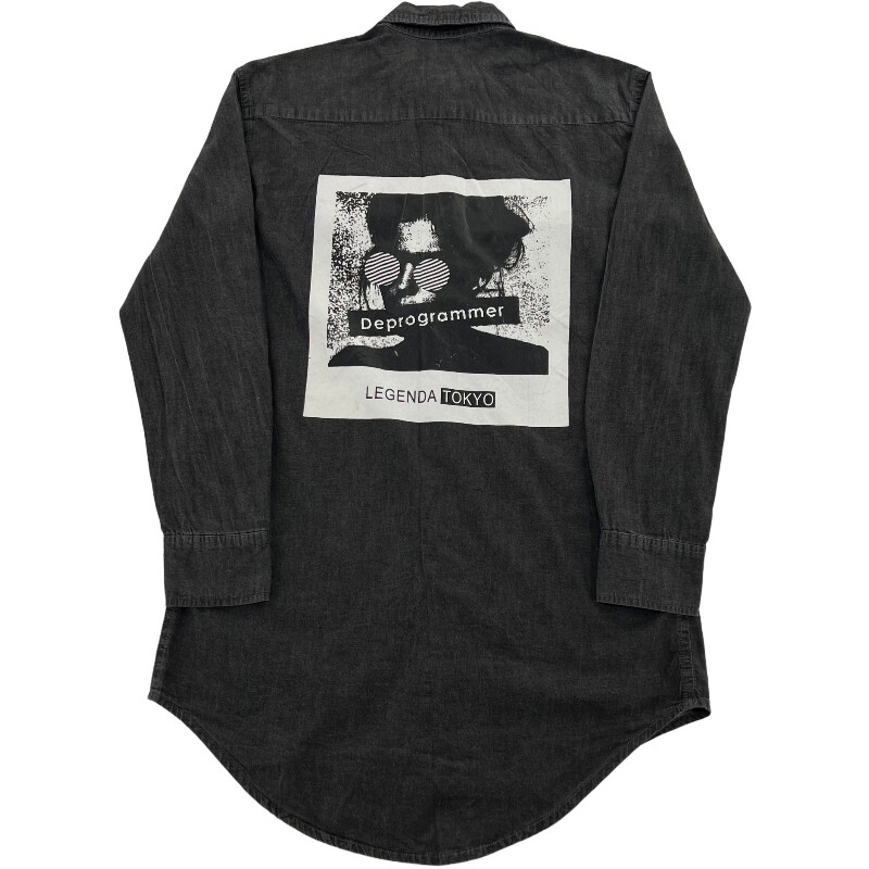 Джинсовая рубашка vintage古着美式复古阿美咔叽水洗做旧长袖日系牛仔衬衫男女n2