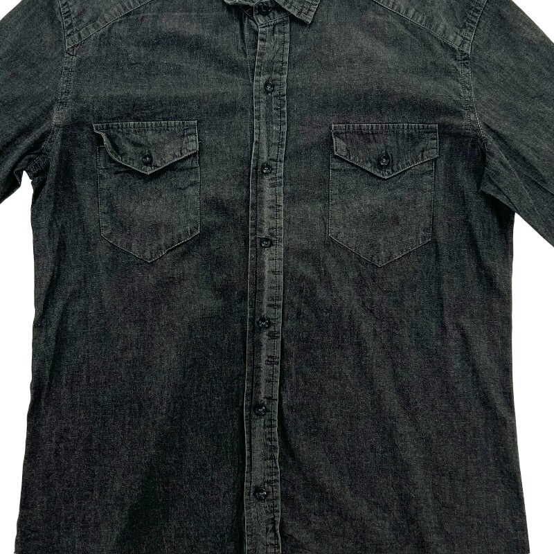 Джинсовая рубашка vintage古着美式复古阿美咔叽水洗做旧长袖日系牛仔衬衫男女n2
