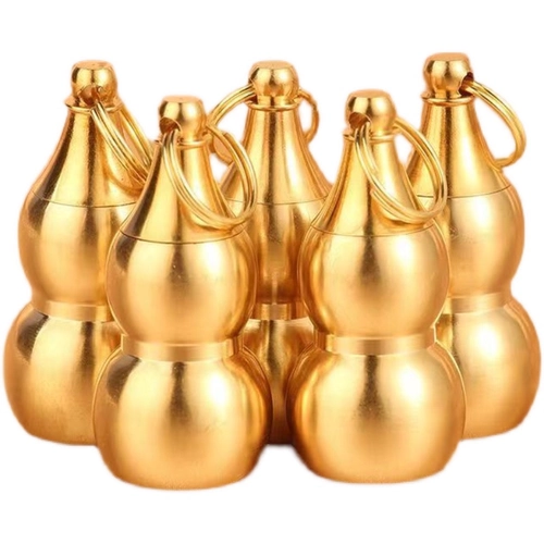 Творческая латунная портативная маленькая лекарственная бутылка Полая тыква