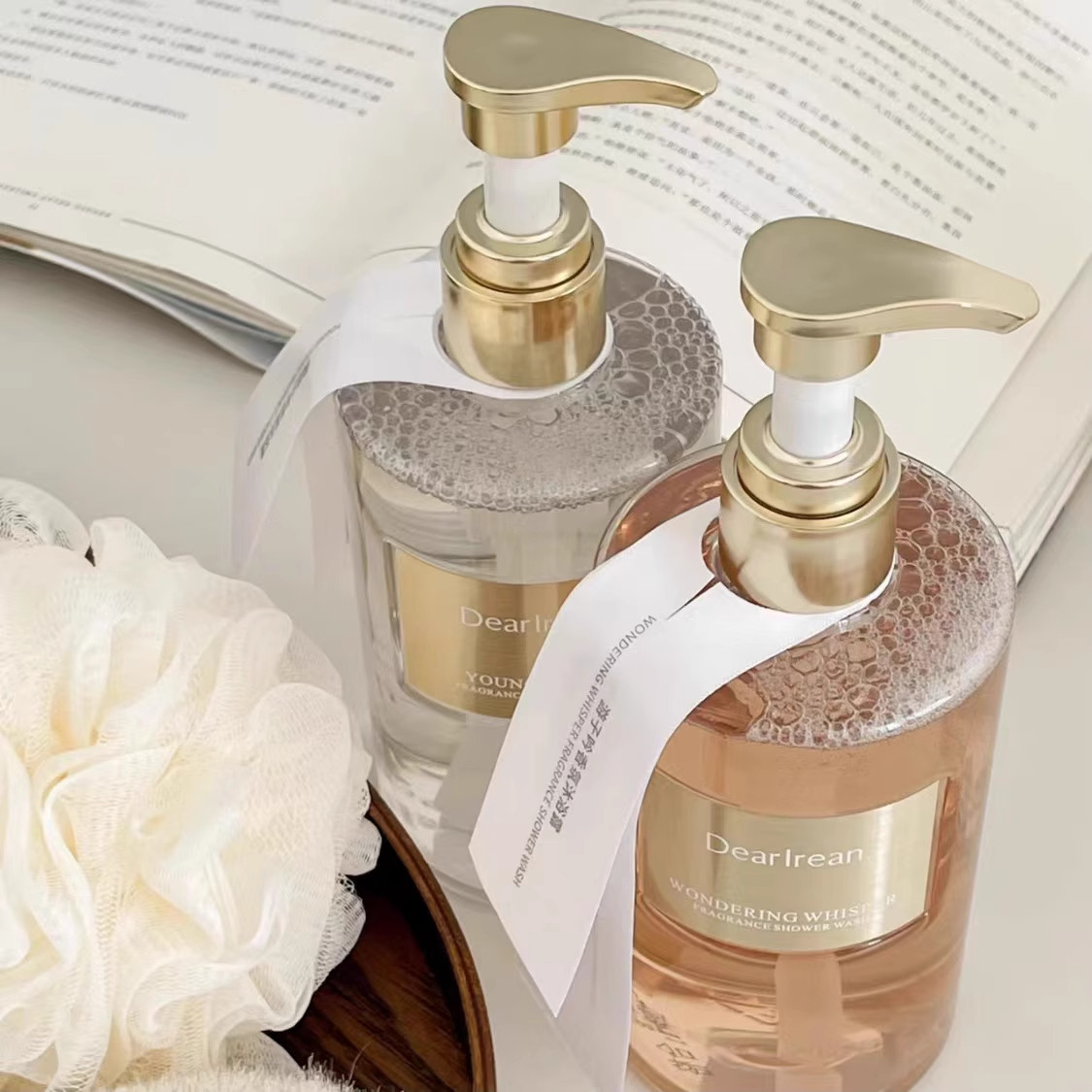 Unique Irene Perfume Fragrance Shower Gel with Long-Lasting Fragrance, High-End Pseudo-Body Fragrance Body Oil Lotion for Women and Men