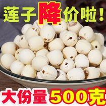 Xiangtan lotus seed dry goods 500g coreless lily combination dry grinding belt core white lotus seed soup coreless Xianglian edible