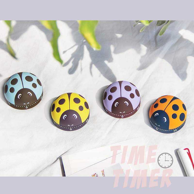 Creative Cartoon Cute Ladybug Time Manager Mechanical Reminder Kitchen Timer Timer Countdown Timer-Taobao