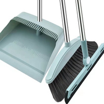 Broom and Dustpan Set Combination 2024 New Household Broom Sweeping Artifact Non-stick Hair Folding Broom Broom