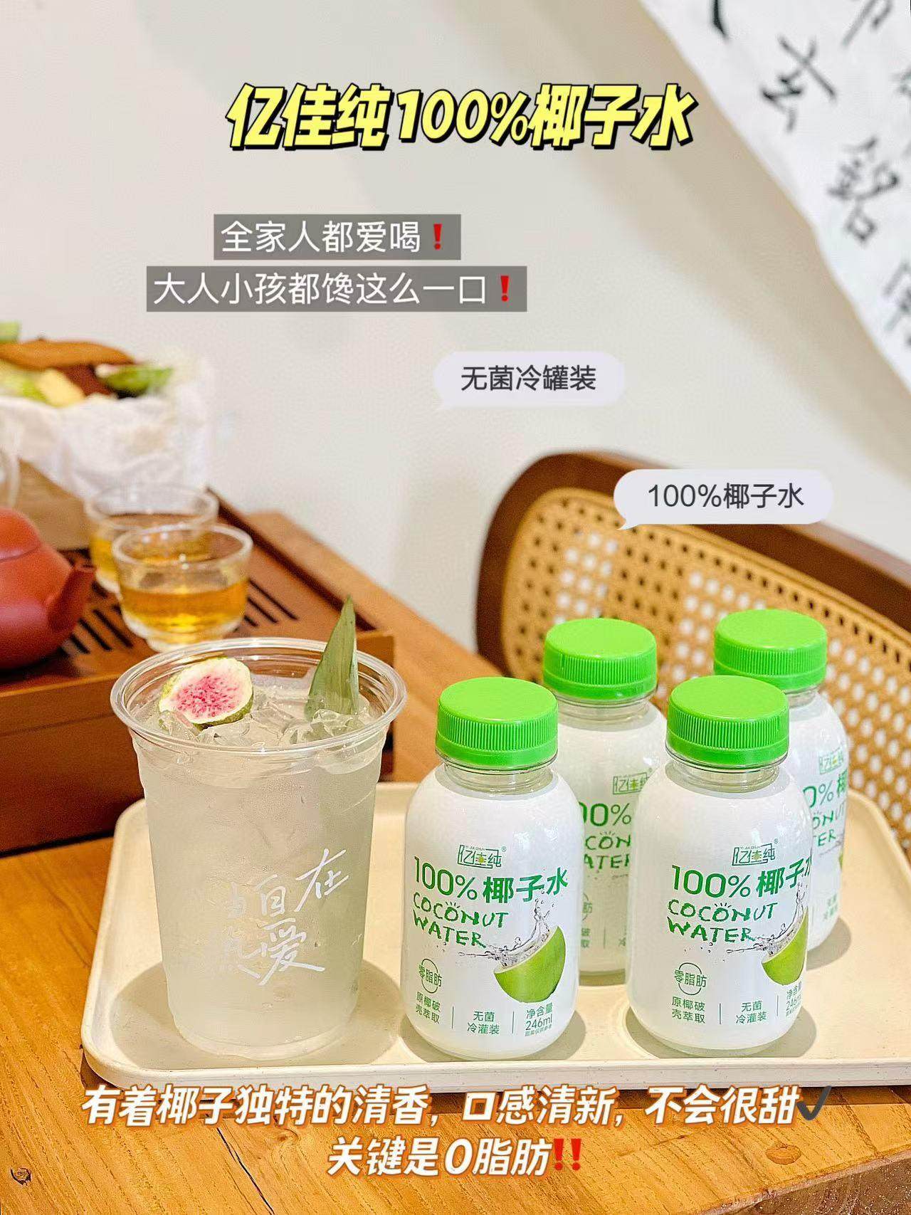 Yijia Pure 100% Coconut Water, Healthy, 0 Fat, Suitable for Pregnant Women, Special Price, Direct from the Manufacturer, Electrolyte Coconut Water