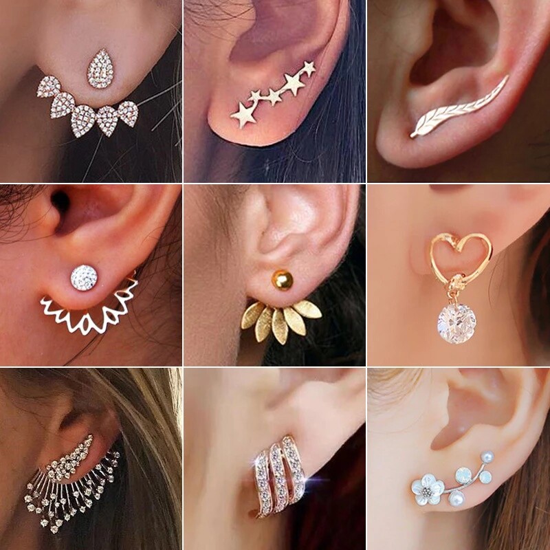 Серьги 2023 new crystal flower drop earrings for women fashion jewe 3099