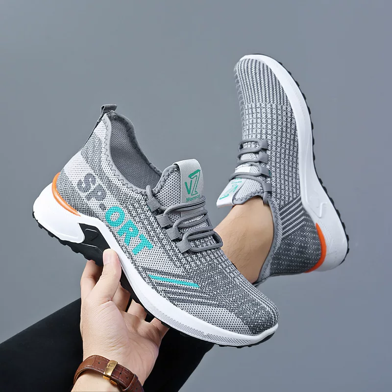 Старые пекинские cloth shoes мужские нескользящие дышащие сетчатые обувь на плоской подошве легкая повседневная обувь мужской хлопчатобумажной ткани обувь для всех сезонов