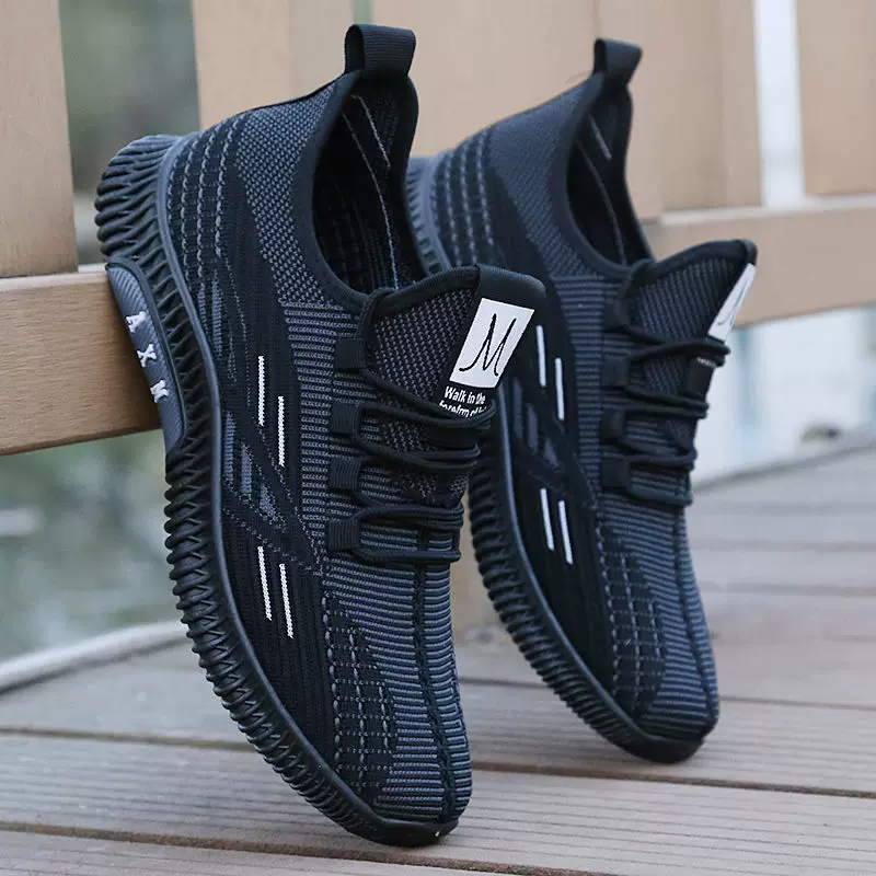Старые пекинские cloth shoes мужские нескользящие дышащие сетчатые обувь на плоской подошве легкая повседневная обувь мужской хлопчатобумажной ткани обувь для всех сезонов