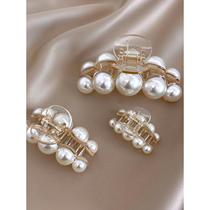 Pearl grabber Korean style elegant hairpin back of the head acrylic large shark clip summer