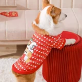 Новый год праздничная одежда Special Puppy Special Press для весенней одежды для собак с собаками среднего размера.