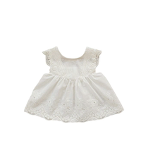 New Kids Princess Infant Baby Girls Lace Embroidery T Shirts