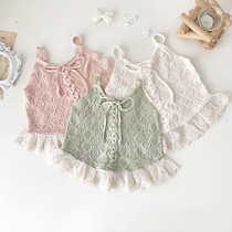 deer jonmi 2023 Summer Korean Style Toddlers Kids Knitted Ho