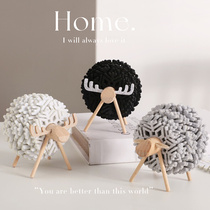 Nordic ins sheep coaster insulation pad creative tableware felt tea coaster dining table mat desktop decoration ornaments