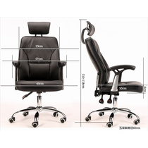 Boss chair reclining and liftable swivel chair executive chair leather staff chair with pillow Xiaoyao office chair computer chair
