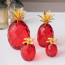Crystal pineapple dressing table living room light luxury decoration TV cabinet entrance hall fortune gathering opening housewarming home decoration