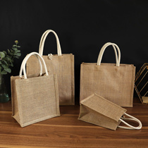 Jute bag wholesale antique jute bag eco-friendly bag shopping bag lunch box bag linen student gift advertising handbag