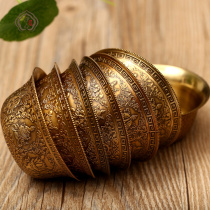 Tibetan offerings pure copper eight auspicious water bowls water supply cups bowls carved pure copper water bowls set of 7