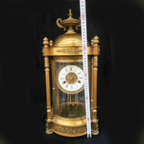 Clocks European pure copper table clock mechanical table clock antique table clock garden pavilion clock