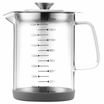 Glass oil pot oil filter pot kitchen household oil storage tank with filter oil storage tank filter oil residue pot