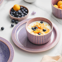 Household dishes ceramic rice bowl fruit salad plate western food tableware microwave special bowl