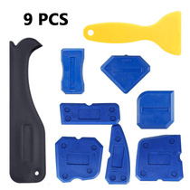9-piece set of caulking tools for kitchen bathroom floor door window tile seam trimmer spatula caulking scraper
