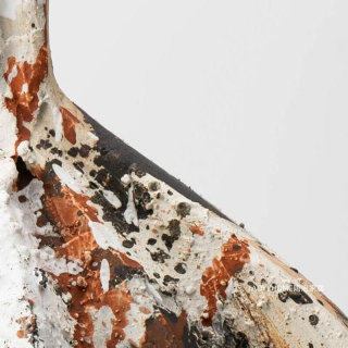 Wabi-sabi style handmade ceramic vase home model room soft decoration abstract black streamline twisted flower table decoration