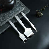 High-grade Lingzhan handmade leather goods hand-stitched professional punching chopper 2510 teeth high hardness leather chopper finely ground chopper teeth