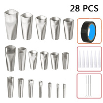 Cross-border supply of 28-piece set of beauty caulking tools stainless steel caulking nozzle applicator kitchen bathroom floor tile joints