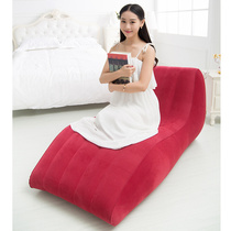 Extra large and long lazy sofa S type with armrest flocking inflatable sofa chair sofa bed inflatable recliner armchair