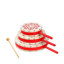 Sheepskin 20cm25cm fan drum childlike drum rhyme dance props Tibetan dance drum Reba drum Taiping daughter drummer drum