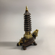 Wenchang brass decorative dragon turtle ornaments nine-story study office desk living room home decoration crafts