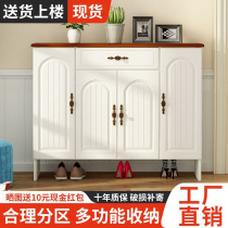 Nordic shoe cabinet household economical doorway solid wood multi-functional large capacity hall cabinet simple shoe cabinet storage cabinet