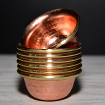 Nepal water supply cup for Buddha seven cups in front of Buddha pure copper hand-carved Buddha supplies small size