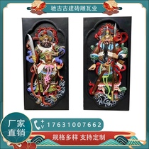 Colorful door god brick carvings door god town house brick carvings painted brick carvings courtyard door decoration door god pendants