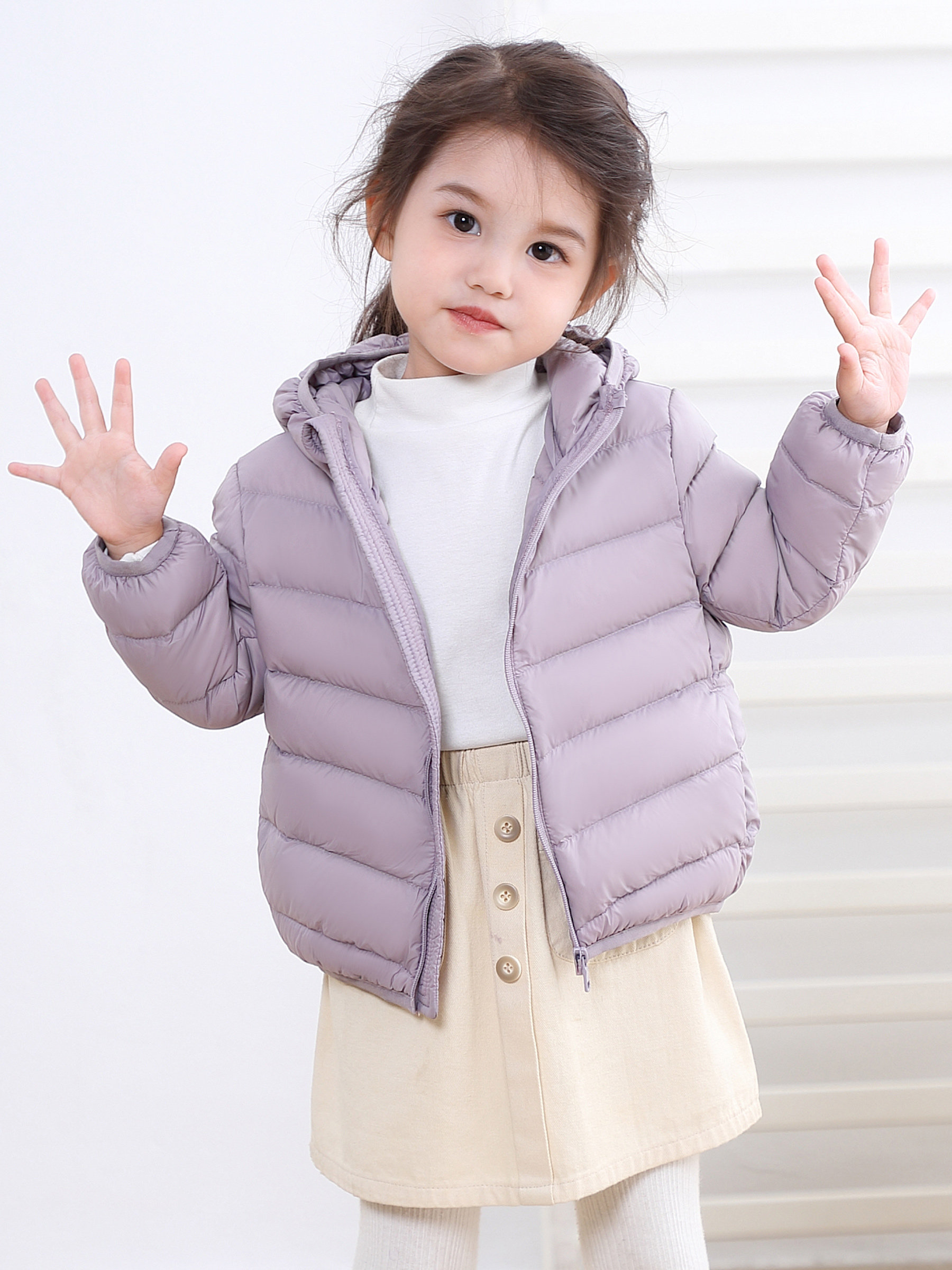 Ducky Children's down Jacket, Hooded, Short, Lightweight Coat for Boys and Girls, Small and Medium-Sized Children's Clothing, Yaya Inner Lining 90% Duck down