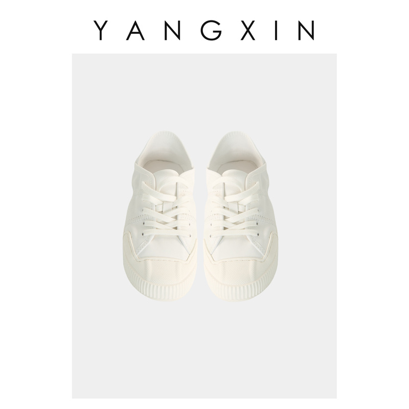 [No Age·Yang Xin] “Daily Lightweight” Summer Thin Casual Easiest for Match Flat Lace-Up White Shoes
