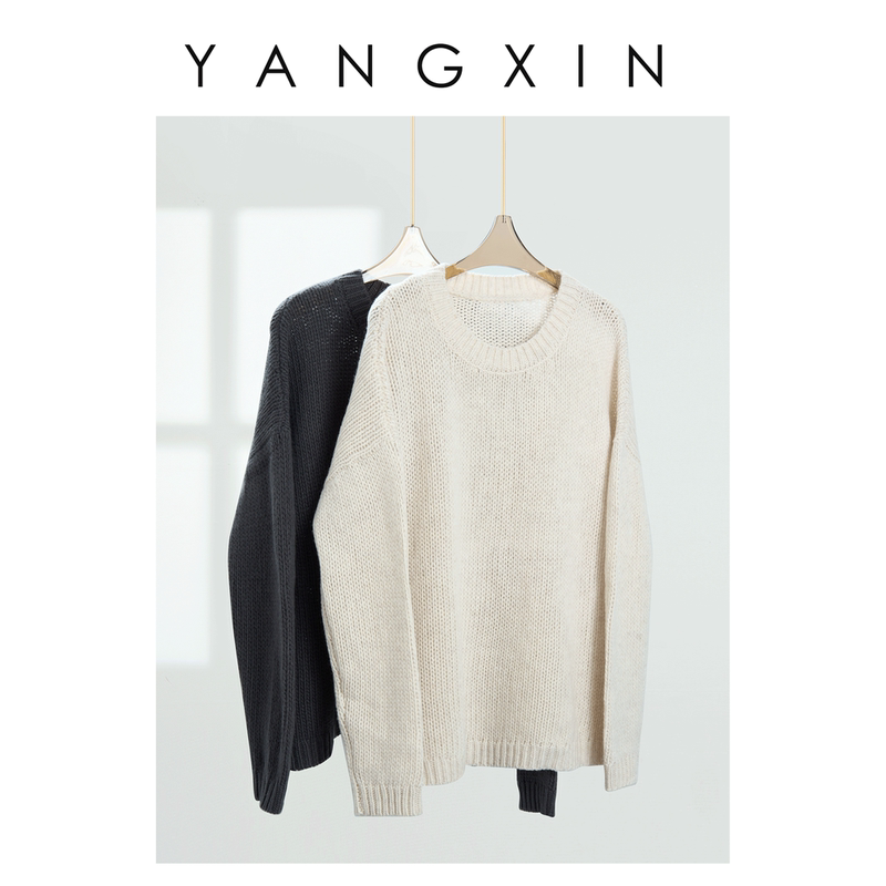 Ageless [Mountain Snow] 100% Wool Autumn and Winter Elegant and Fashionable Healing Lazy Style Sweater Fw09048