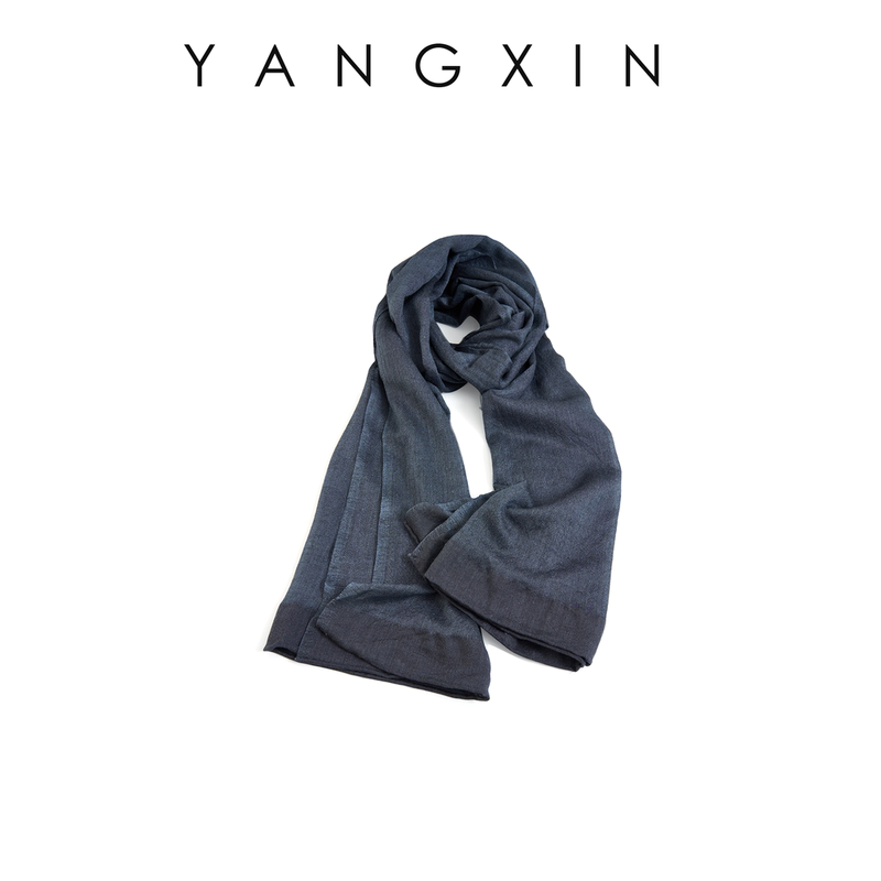 Ageless [Far Mountains in Ink] Autumn and Winter Simple and High-End Long Shawl Scarf Ss08070