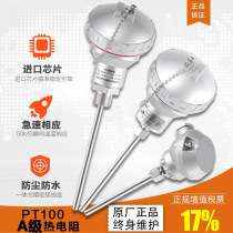 High temperature pt100 temperature sensor wzp-pt100 thermal resistance probe integrated temperature transmitter Longzhiyi