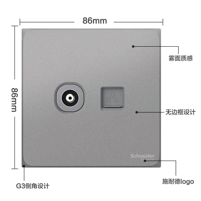 Schneider Electric TV ultra-five-type computer socket 86 type information network network cable socket panel Hao in thin-Taobao