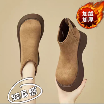 Women's shoes with treading feeling, velvet thick sole birkenstock snow boots 34