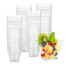 25 50pcs 60ML Disposable Dessert Cup Plastic Dessert Party S