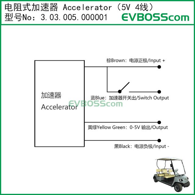 3.03.005.000001 Hall Accelerator/5V4 Line Lvtong Golf Accelerator