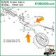 70969-g03 Brake Line Brake Cable/Ezgo Golf Cart Txt Pds Zipper Brake Flexible Shaft