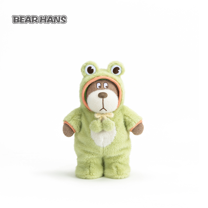 Little Bear Hans Healing Frog Dress-Up Plush Toy Sleeping Pillow Cute Doll Birthday Gift Figurine