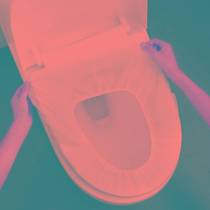 49N travel disposable toilet seat hotel toilet set-in full coverage maternity travel non-woven seat