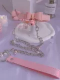 Розовый колокольчик с бантиком, ожерелье, чокер, цепочка, ремень для взрослых, 2023